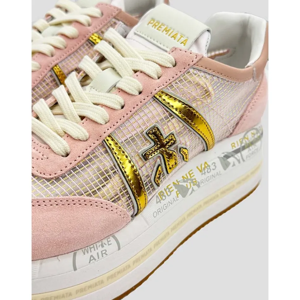 Sneaker Rosa Beth Doble Plataforma