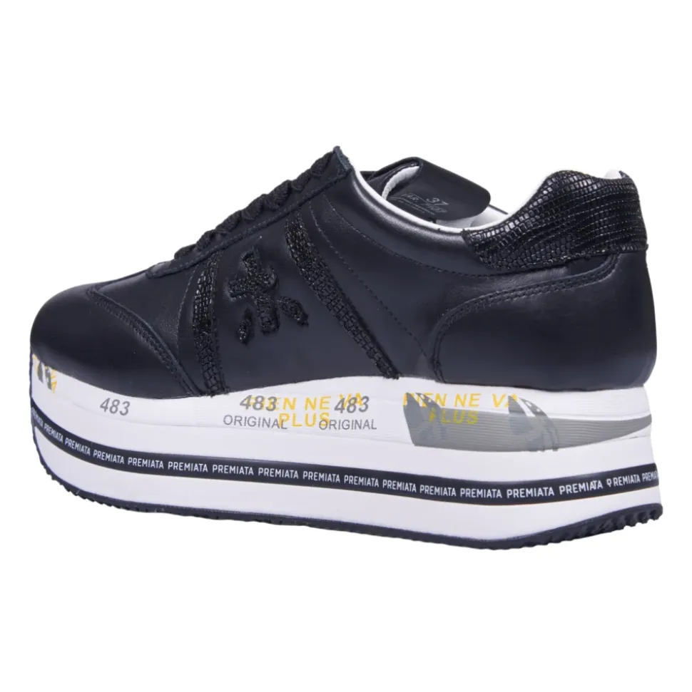 Sneakers Plataforma Modelo Beth Negro