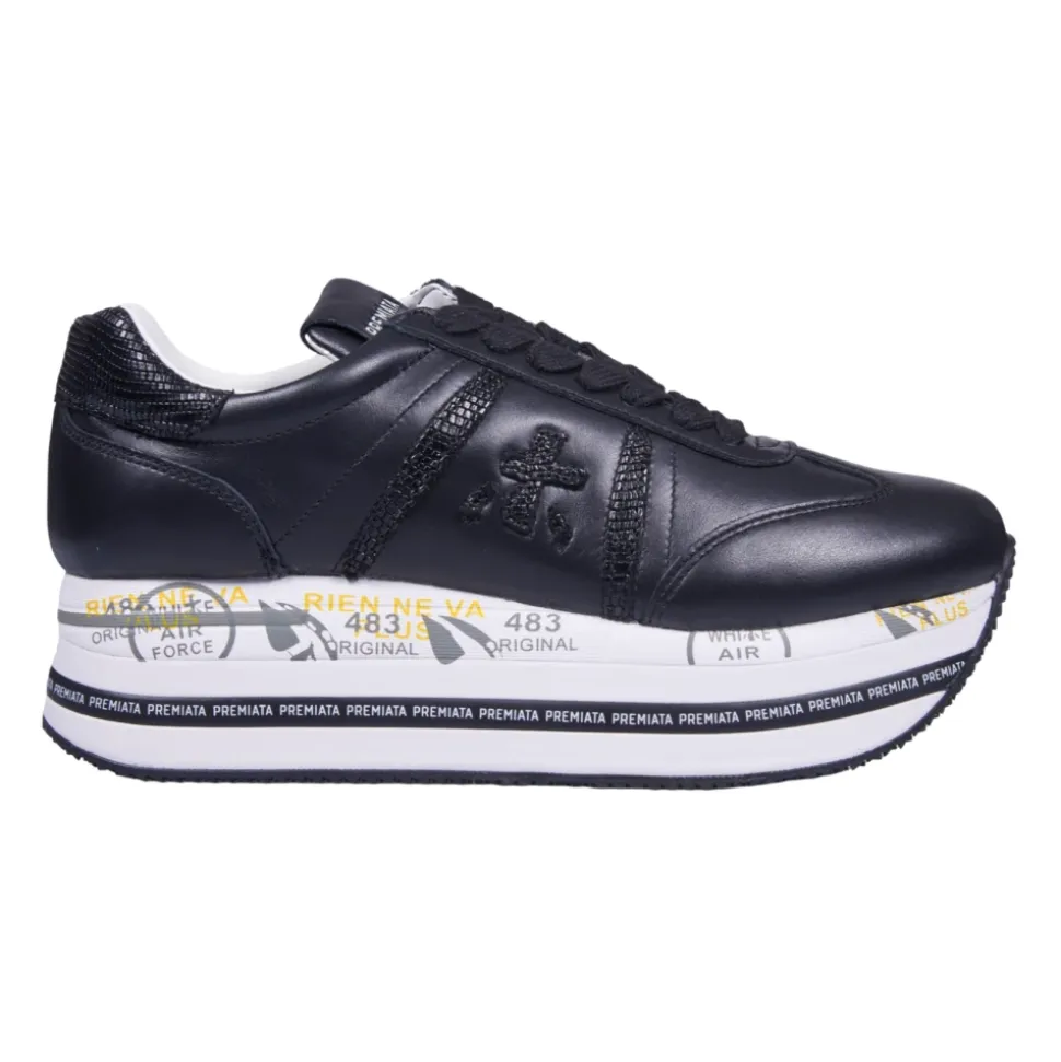 Sneakers Plataforma Modelo Beth Negro
