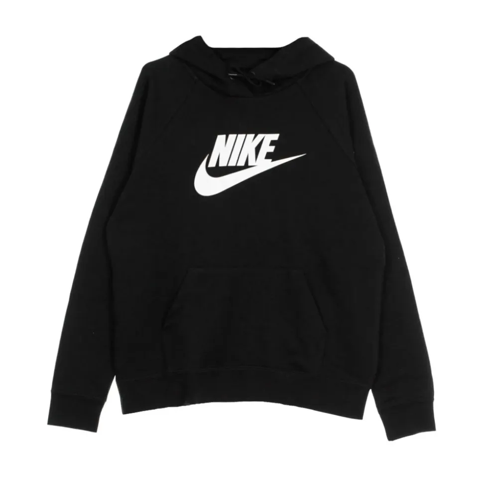 Sudadera con Bolsillo Canguro Negro/Blanco