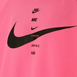 Sudadera con capucha Nike Pink Glow/Swoosh Negro