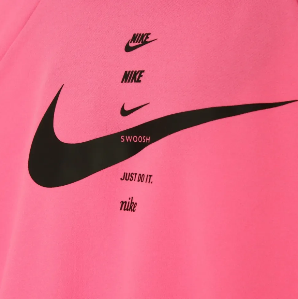 Sudadera con capucha Nike Pink Glow/Swoosh Negro