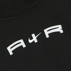 Sudadera Corta de Cuello Alto Negro/Gris/Blanco