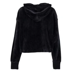 Sudadera corta de terciopelo