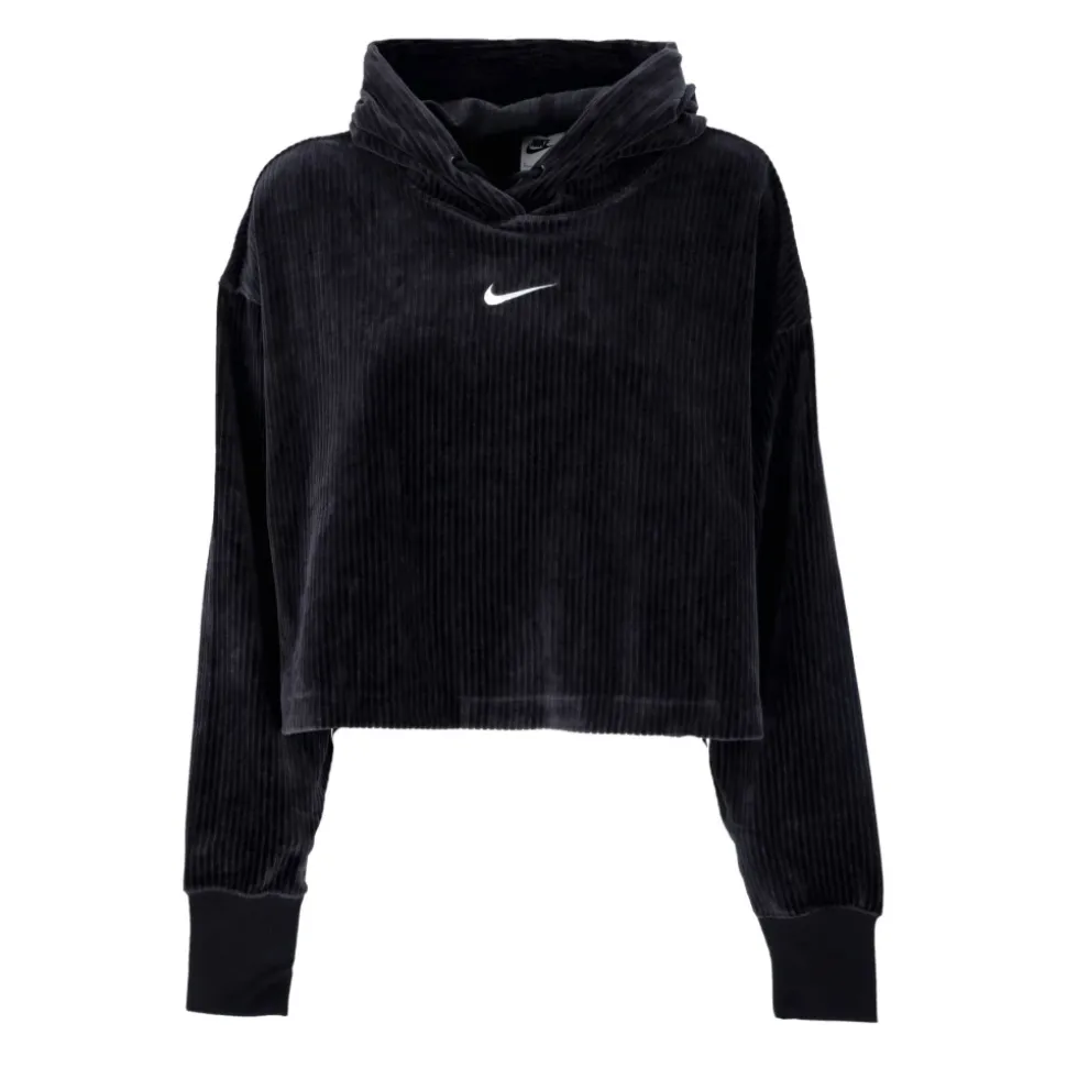 Sudadera corta de terciopelo