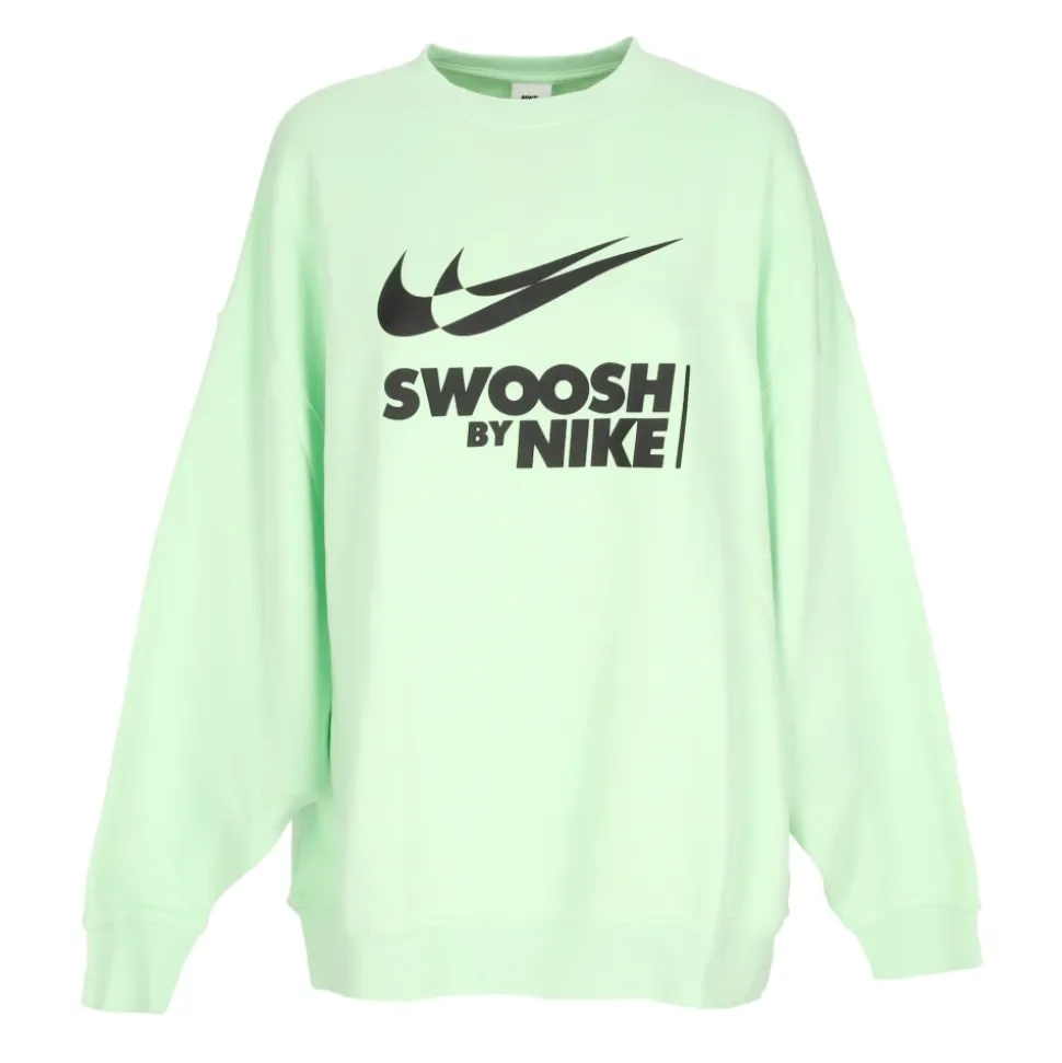 Sudadera Crewneck Verde/Negra con Logo Swoosh