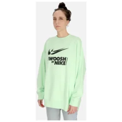 Sudadera Crewneck Verde/Negra con Logo Swoosh