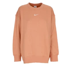Sudadera Marrón con Cuello Redondo de Felpa