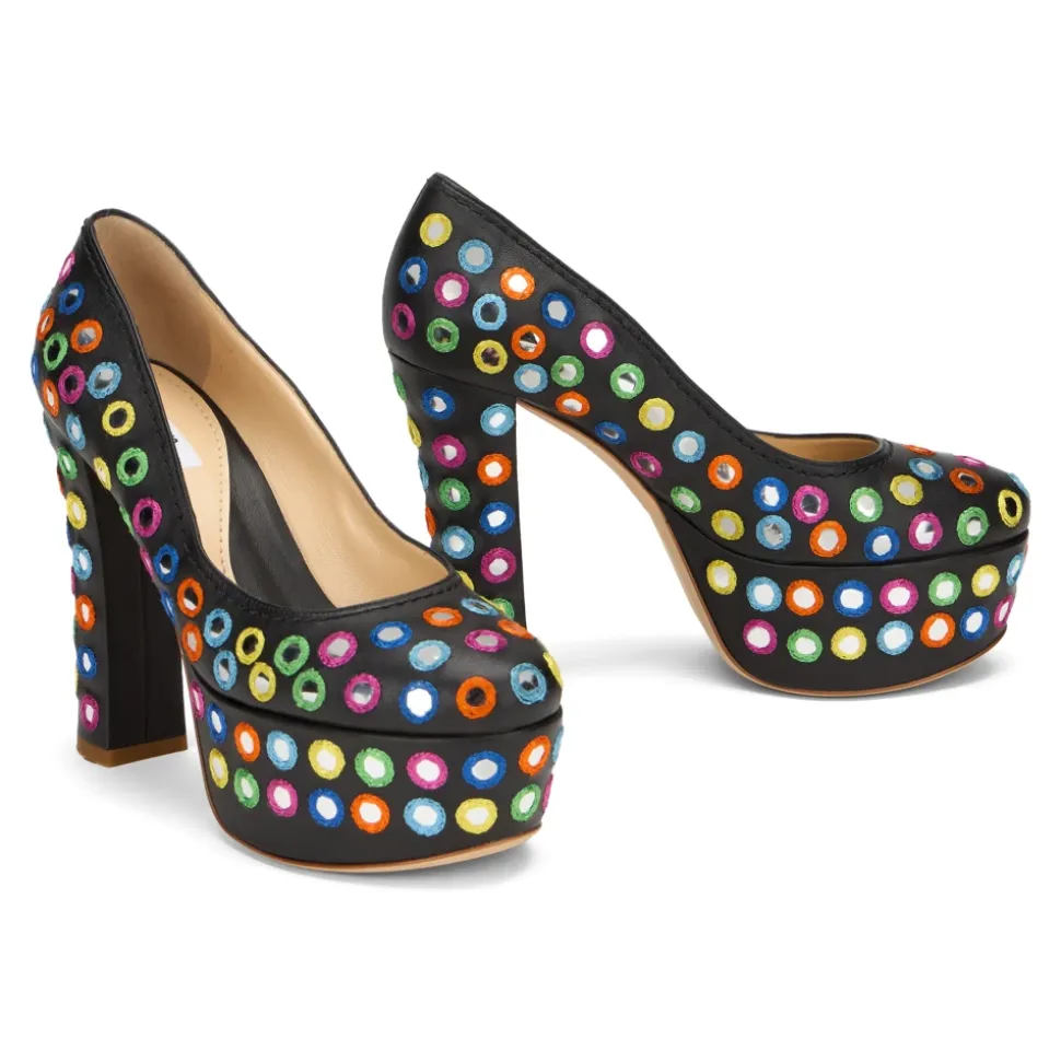Tacón bajo con tacones altos y plataforma