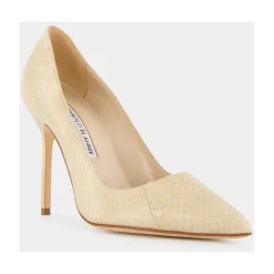 Tacones Beige Puntera de Serpiente