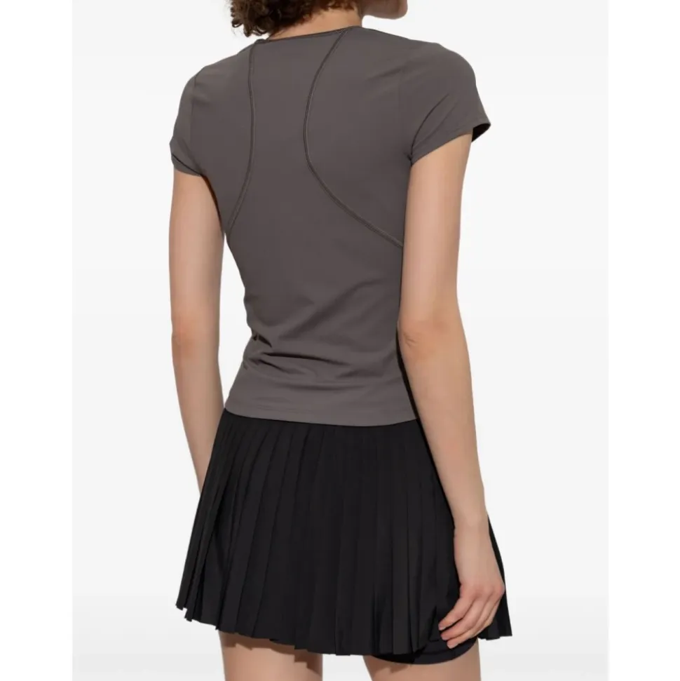 Taupe Grey Crew Neck T-shirts