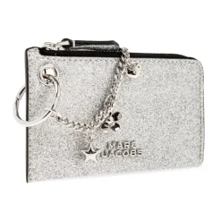 The Coated Glitter Everyday Top Zip Charm Wallet
