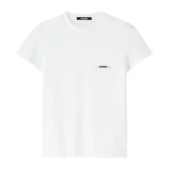 Top Blanco con Logo Bolsillo Pecho