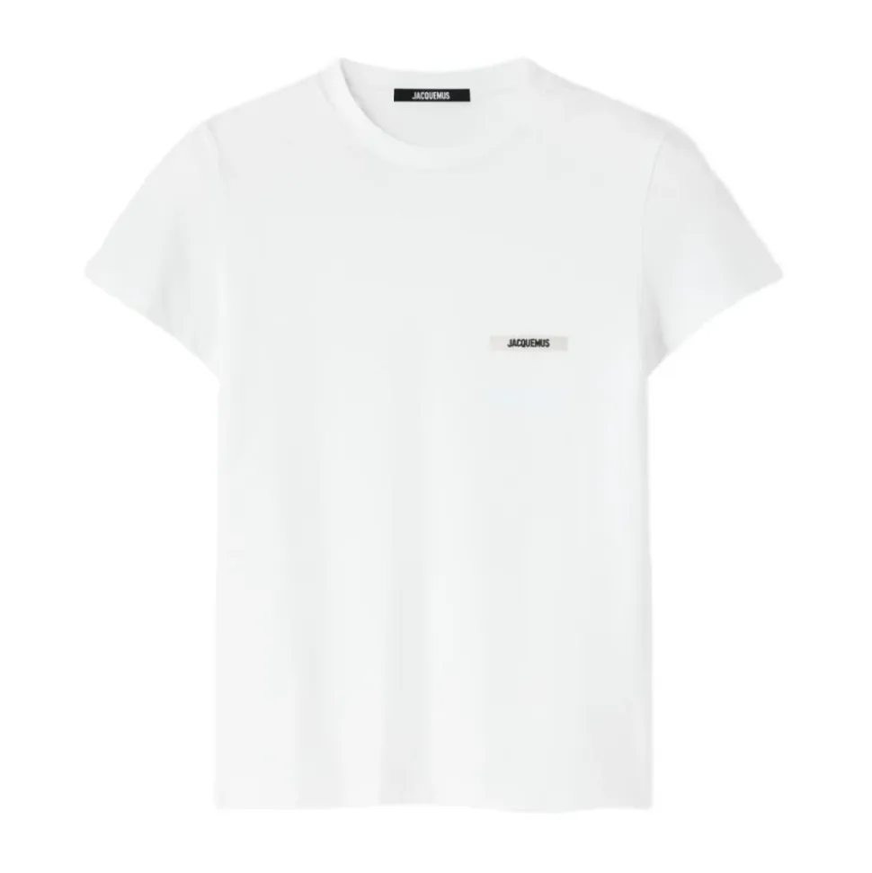 Top Blanco con Logo Bolsillo Pecho