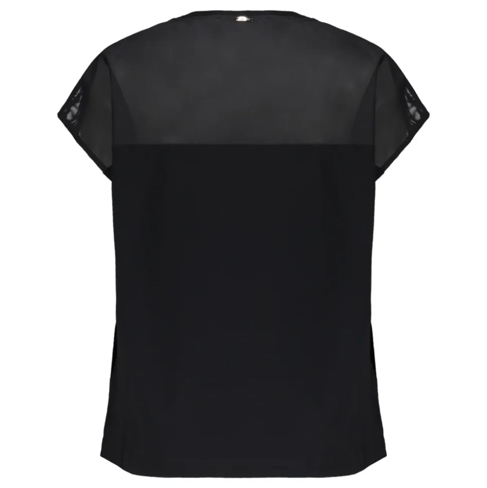 Top de manga corta con cuello redondo