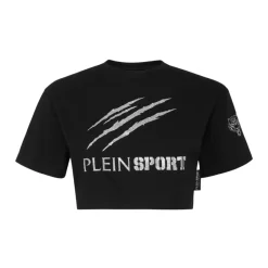 Top Negro Corto con Logo
