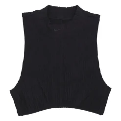 Top sin mangas de cuello alto y canalé