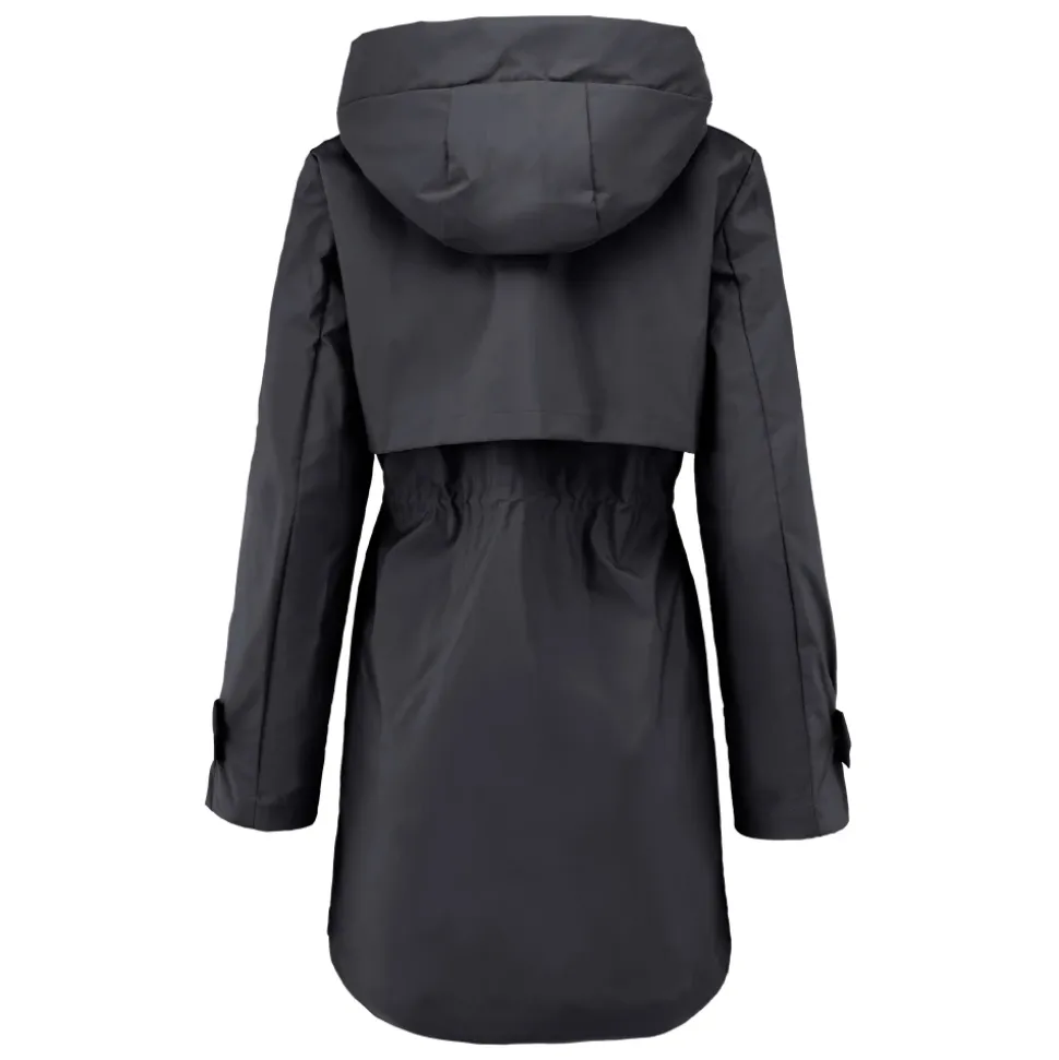 Trench impermeable con capucha