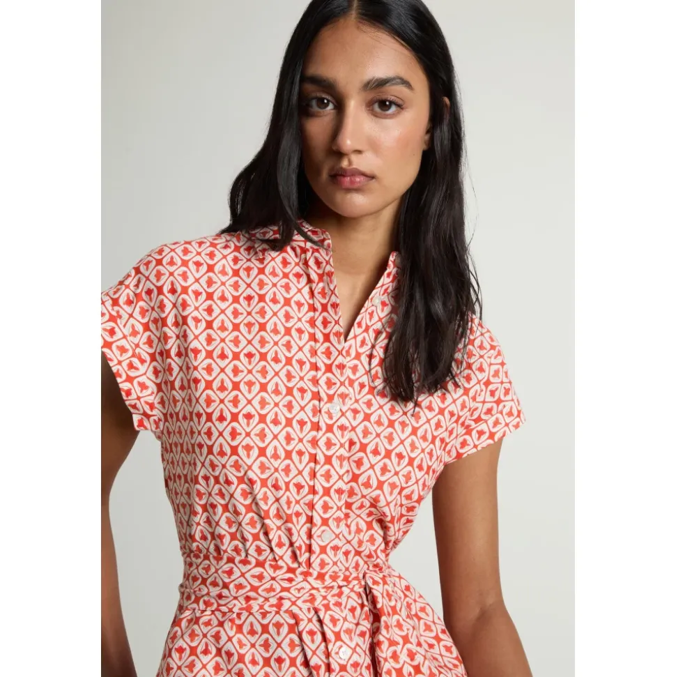 Vestido Camisero de Algodón y Viscosa