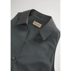 Vestido Camisero de Popelina de Algodón