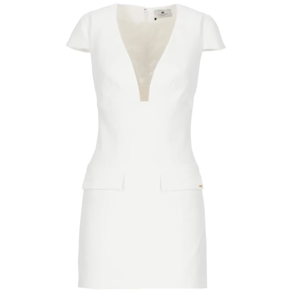 Vestido Corto con Cuello en V
