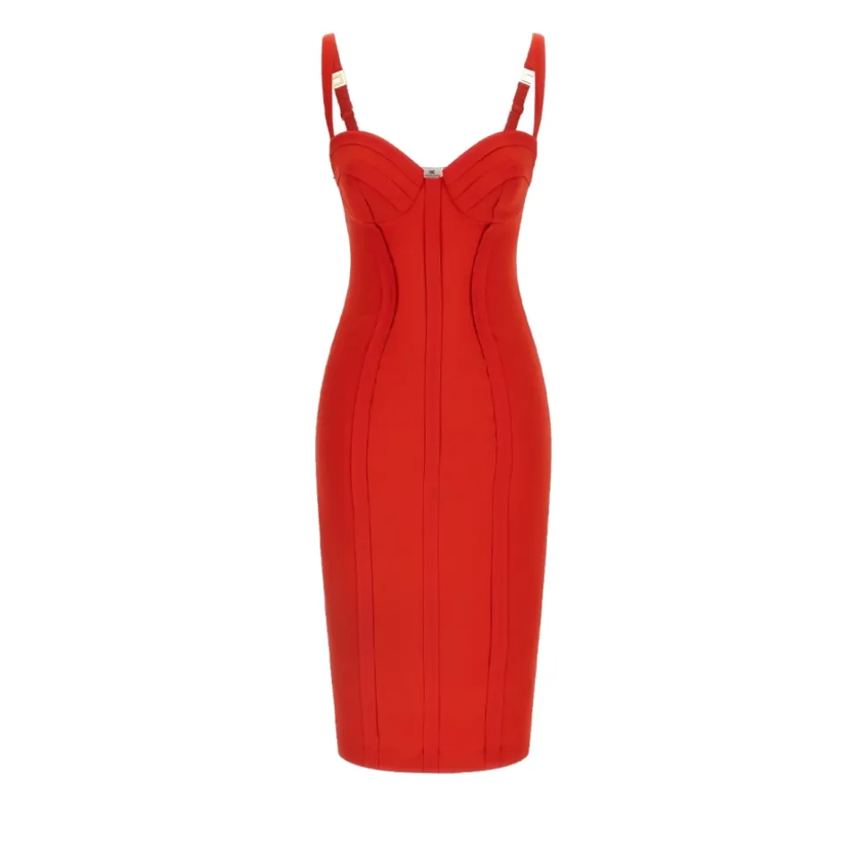 Vestido Crêpe Estilo Corsé