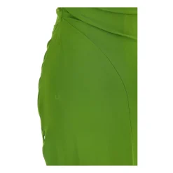 Vestido de crepé de punto con tira de joya