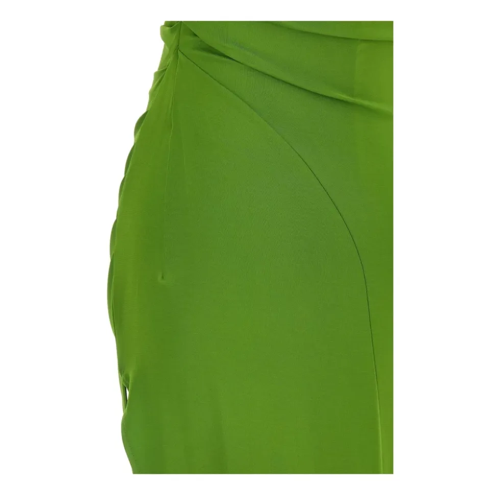 Vestido de crepé de punto con tira de joya