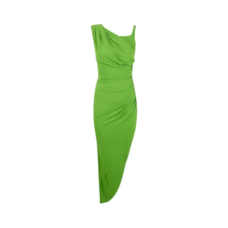 Vestido de Crepe Jersey con Detalle de Joya