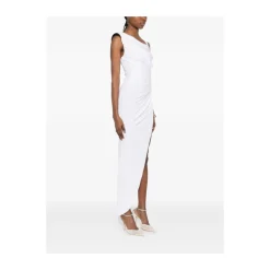 Vestido de tejido crepé de punto con tira joya