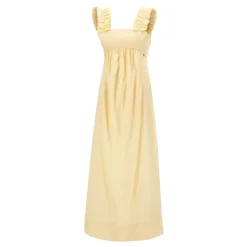 Vestido largo con fruncido