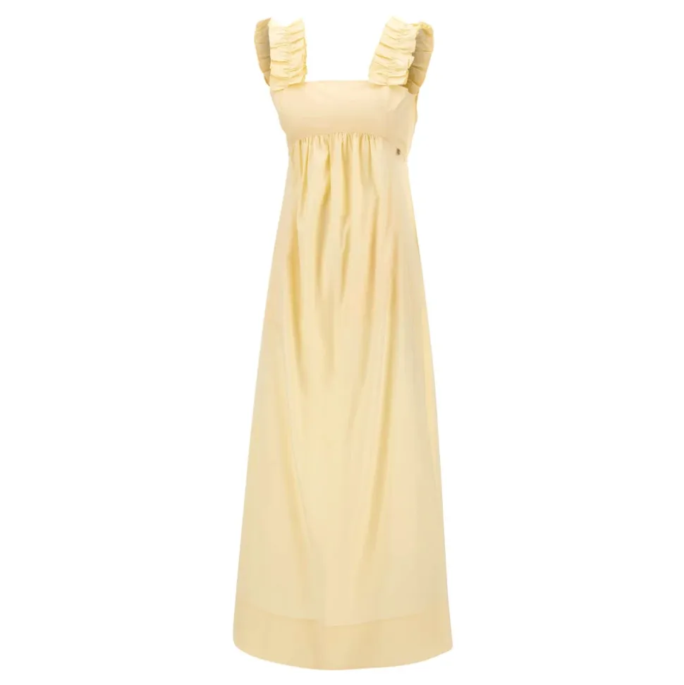 Vestido largo con fruncido