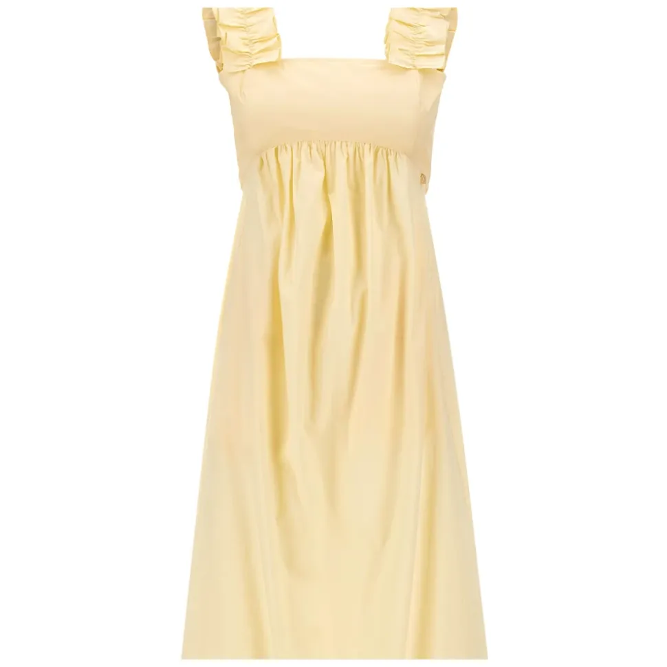 Vestido largo con fruncido