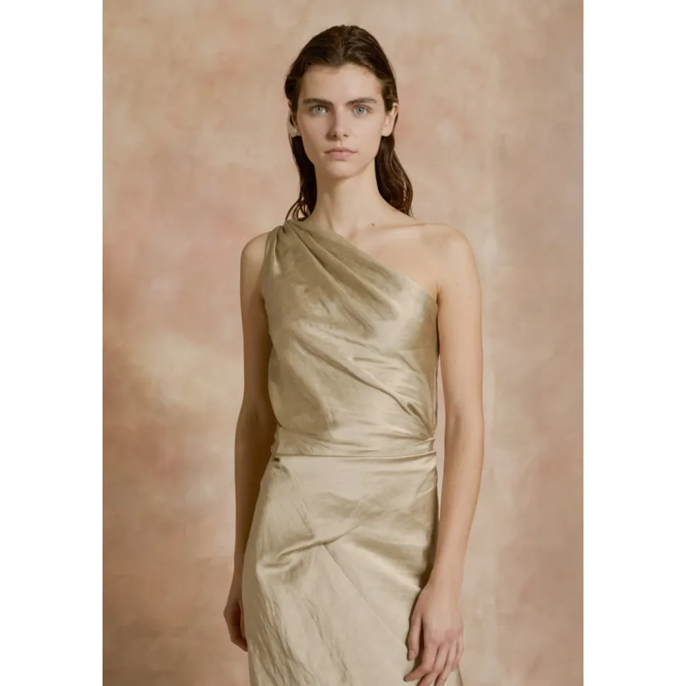 Vestido largo de nácar