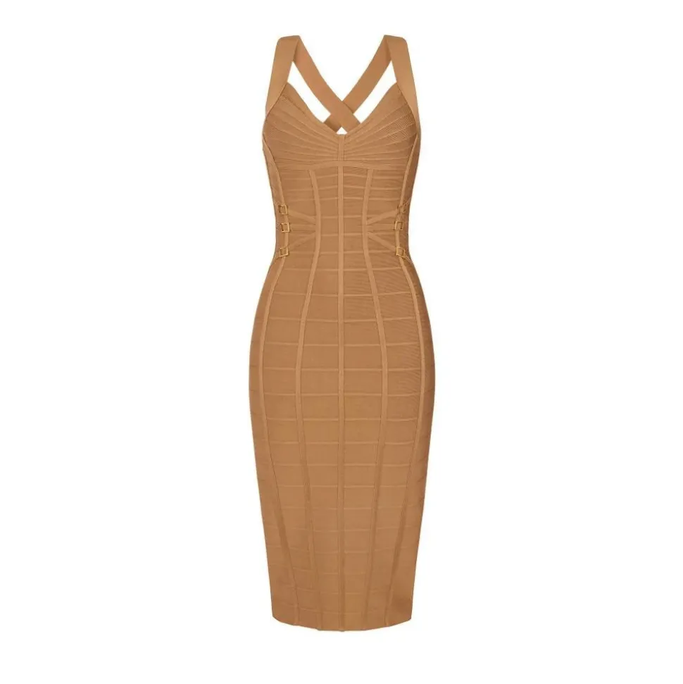 Vestido Lápiz de Punto 3D