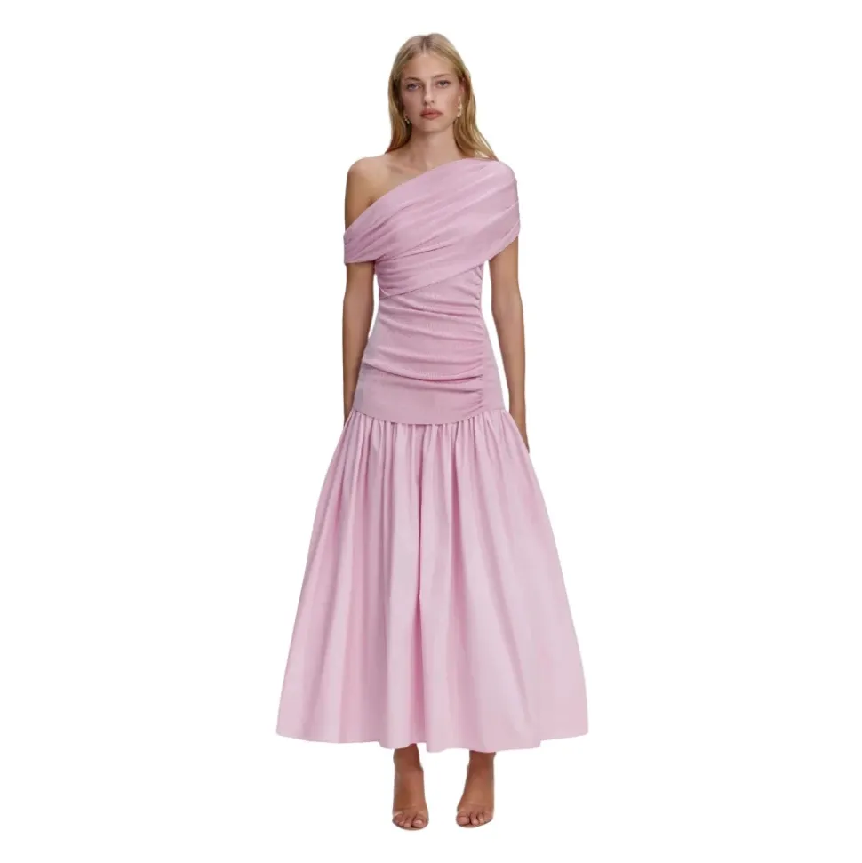 Vestido Midi Asimétrico Drapeado
