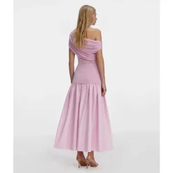 Vestido Midi Asimétrico Drapeado