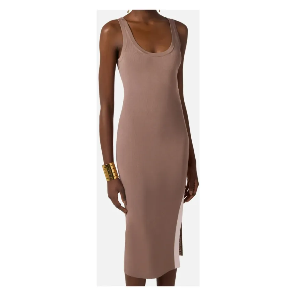 Vestido Midi de Punto Ajustado