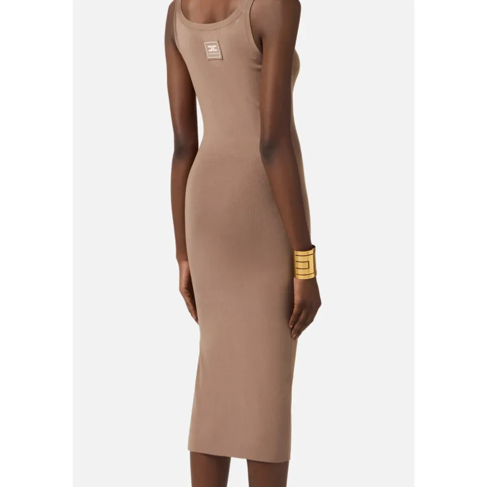 Vestido Midi de Punto Ajustado