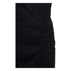 Vestido Nadela Negro con Abertura Delantera