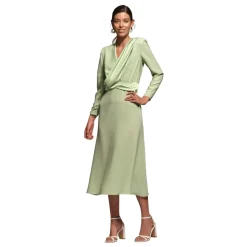 Vestido Verde Abril - 46, Estilo Midi Elegante