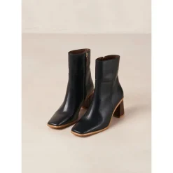 West Vintage Botines de Cuero Negro