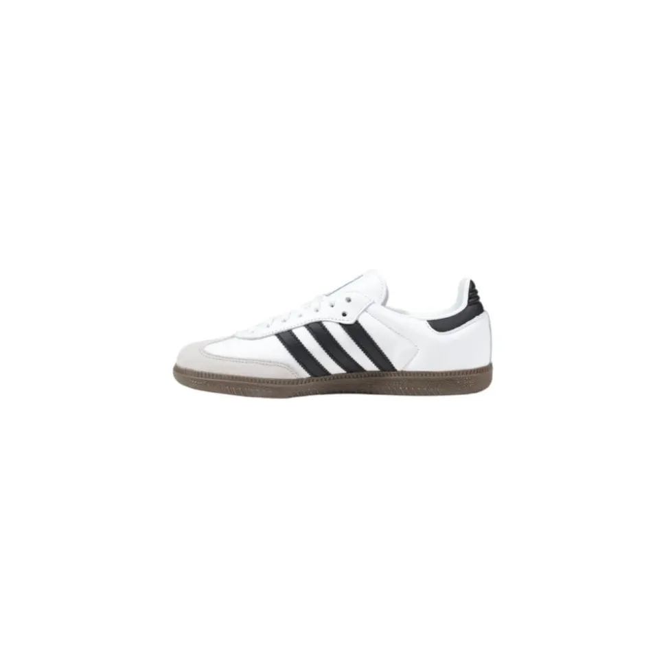 Zapatilla De Cuero Negra Y Blanca