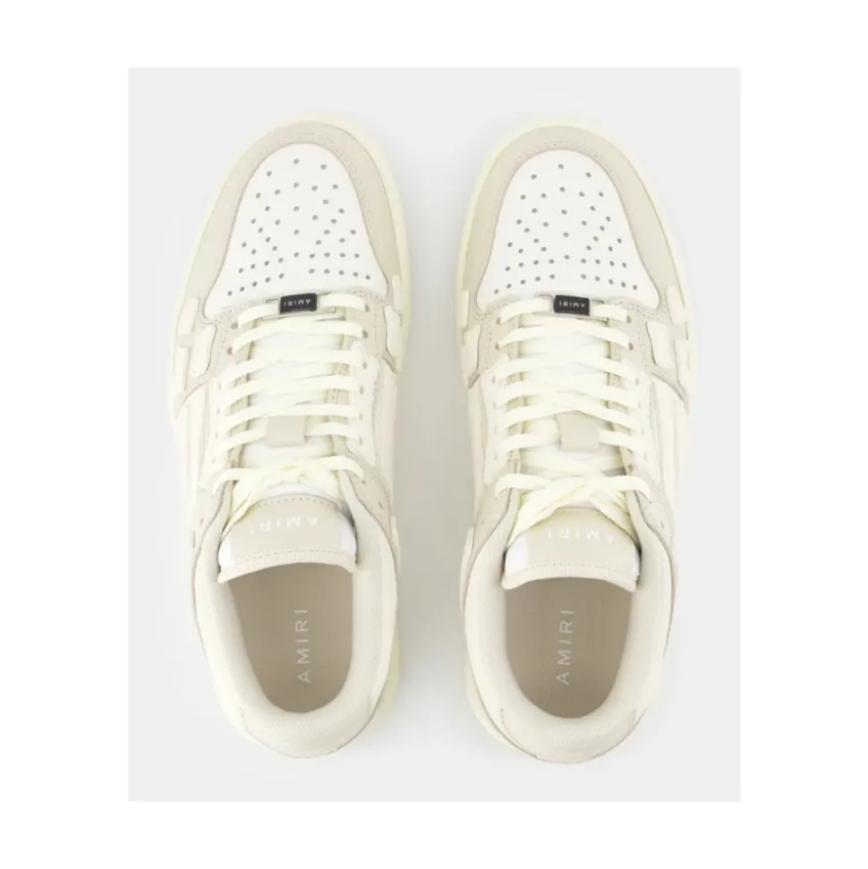 Zapatillas Bajas de Cuero Beige