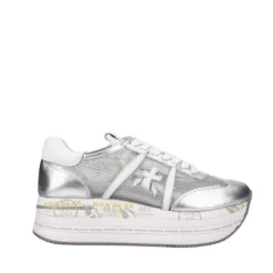 Zapatillas Grises con Emblema de Logo Lateral