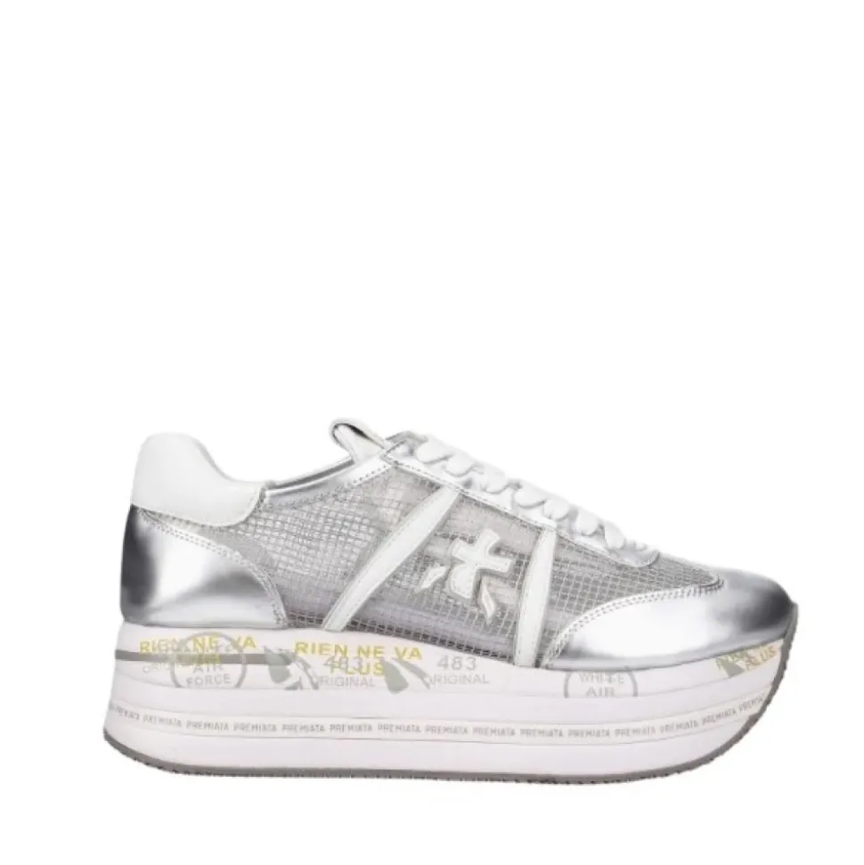 Zapatillas Grises con Emblema de Logo Lateral