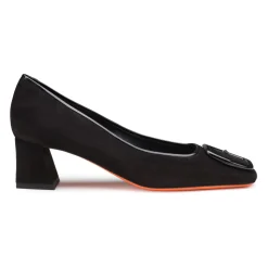 Zapato de Salón de Tacón Medio de Ante