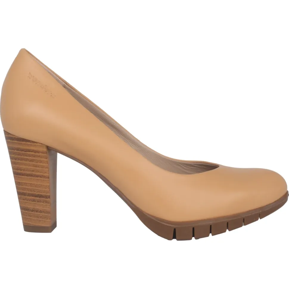 Zapato de tacón beige para mujer
