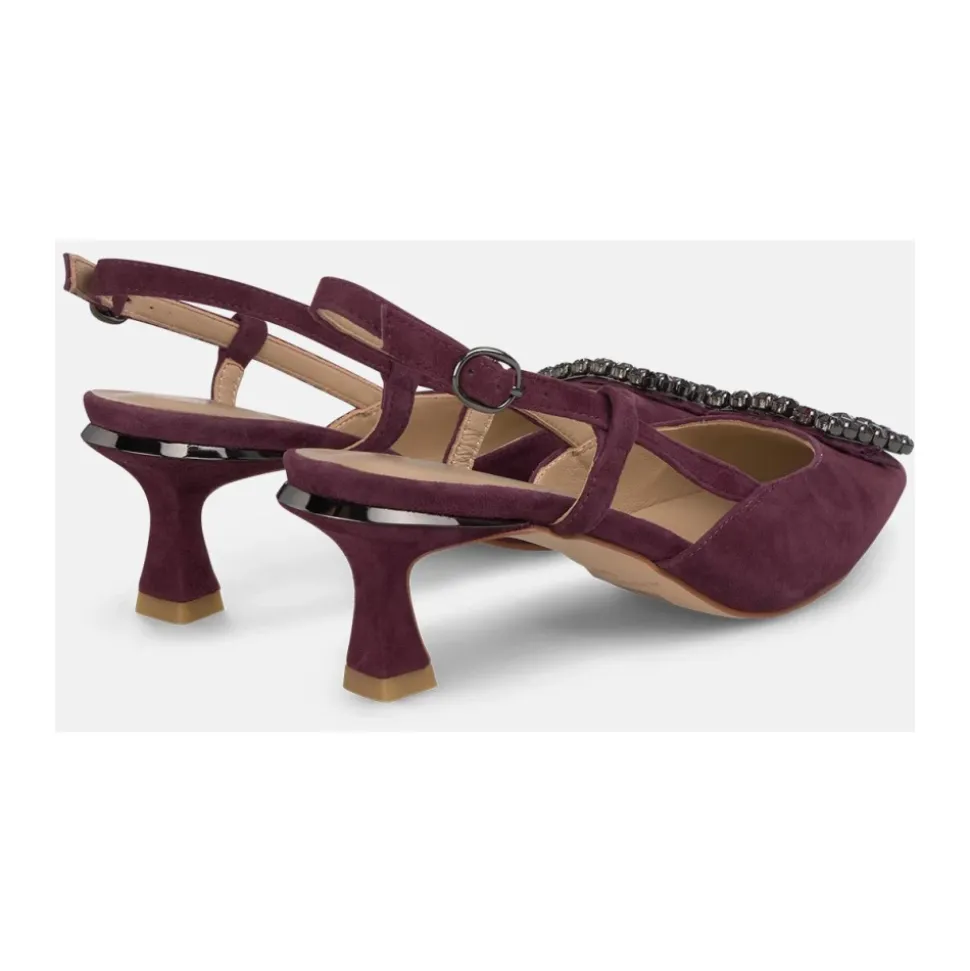 Zapato de tacón con punta abierta