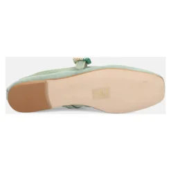 Zapato Plano de Gamuza Verde